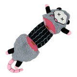 Roadkill Opossum Dog Toy Funny Dead Ran Over Possum Stuffed Chew Toy With Hidden Treat Compartments - Rip and Reveal Interactive Chew