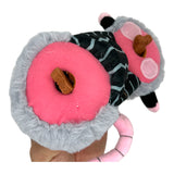 Roadkill Opossum Dog Toy Funny Dead Ran Over Possum Stuffed Chew Toy With Hidden Treat Compartments - Rip and Reveal Interactive Chew