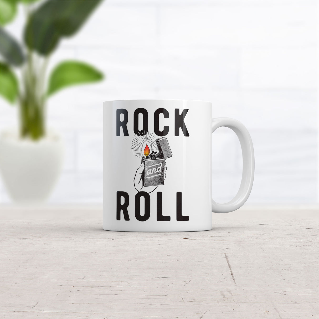 Rock And Roll Lighter Mug Funny Music Graphic Coffee Cup-11oz