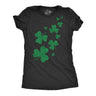 Womens Glitter Shamrocks T Shirt Funny St Saint Patricks Day Shamrock Clover Tee