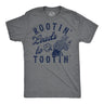 Mens Funny T Shirts Rootin Leads to Tootin Sarcastic Farting Joke Tee for Men