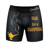 Mens Rub For A Surprise Boxer Briefs Funny Sarcastic Offensive Underwear for Guys Joke