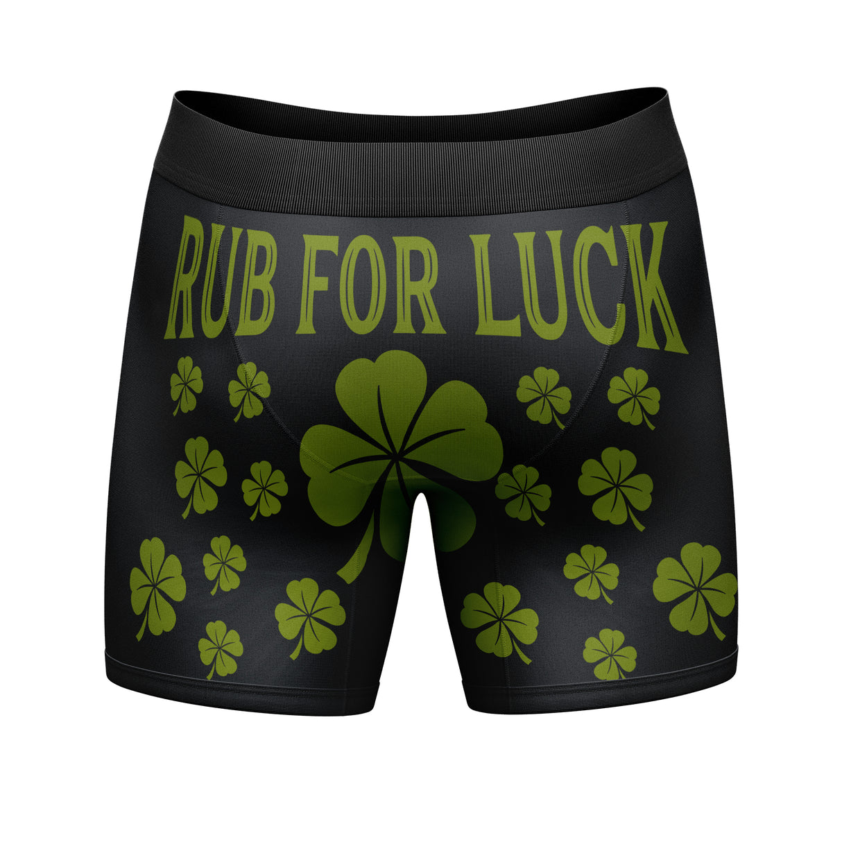 Mens Rub For Luck Boxer Briefs Funny St Patricks Day Novelty Underwear For Guys