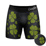 Mens Rub For Luck Boxer Briefs Funny St Patricks Day Novelty Underwear For Guys