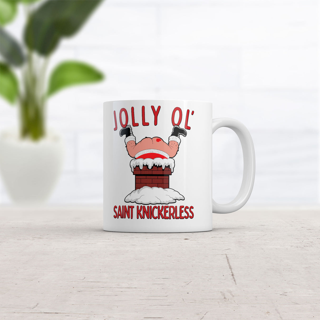 Jolly Ol Saint Knickerless Mug Funny Adult Christmas Novelty Coffee Cup-11oz