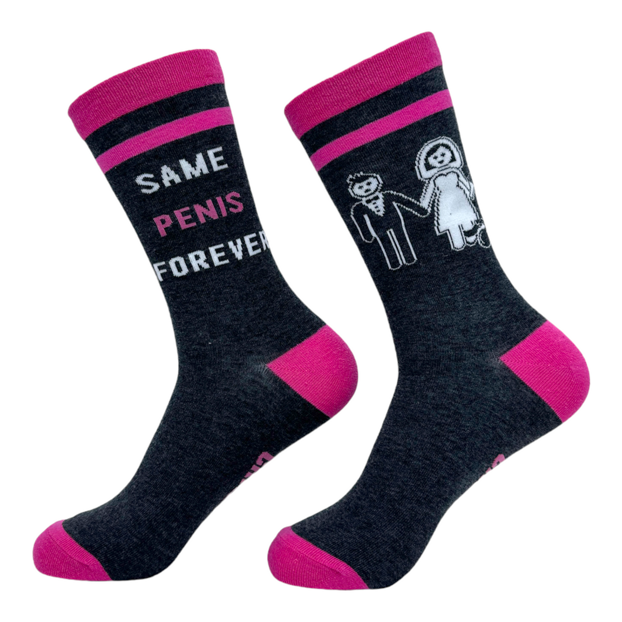 Women's Same Penis Forever Socks Funny Wedding Day Marriage Joke Footwear