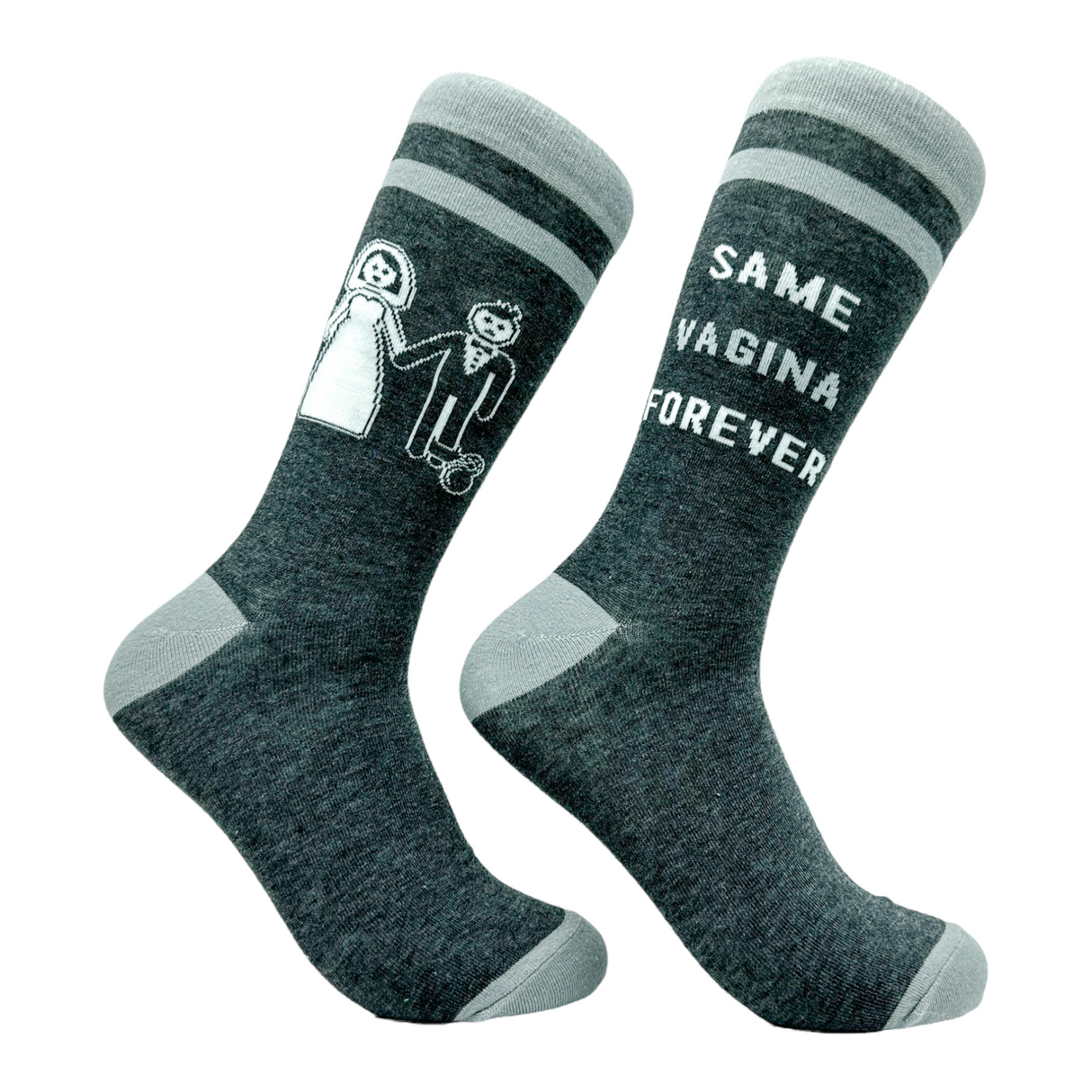 Men's Same Vagina Forever Socks Funny Wedding Footwear