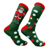 Men's Santa Flipping Bird Socks Funny Offensive Xmas Middle Finger Footwear