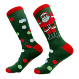 Men's Santa Flipping Bird Socks Funny Offensive Xmas Middle Finger Footwear