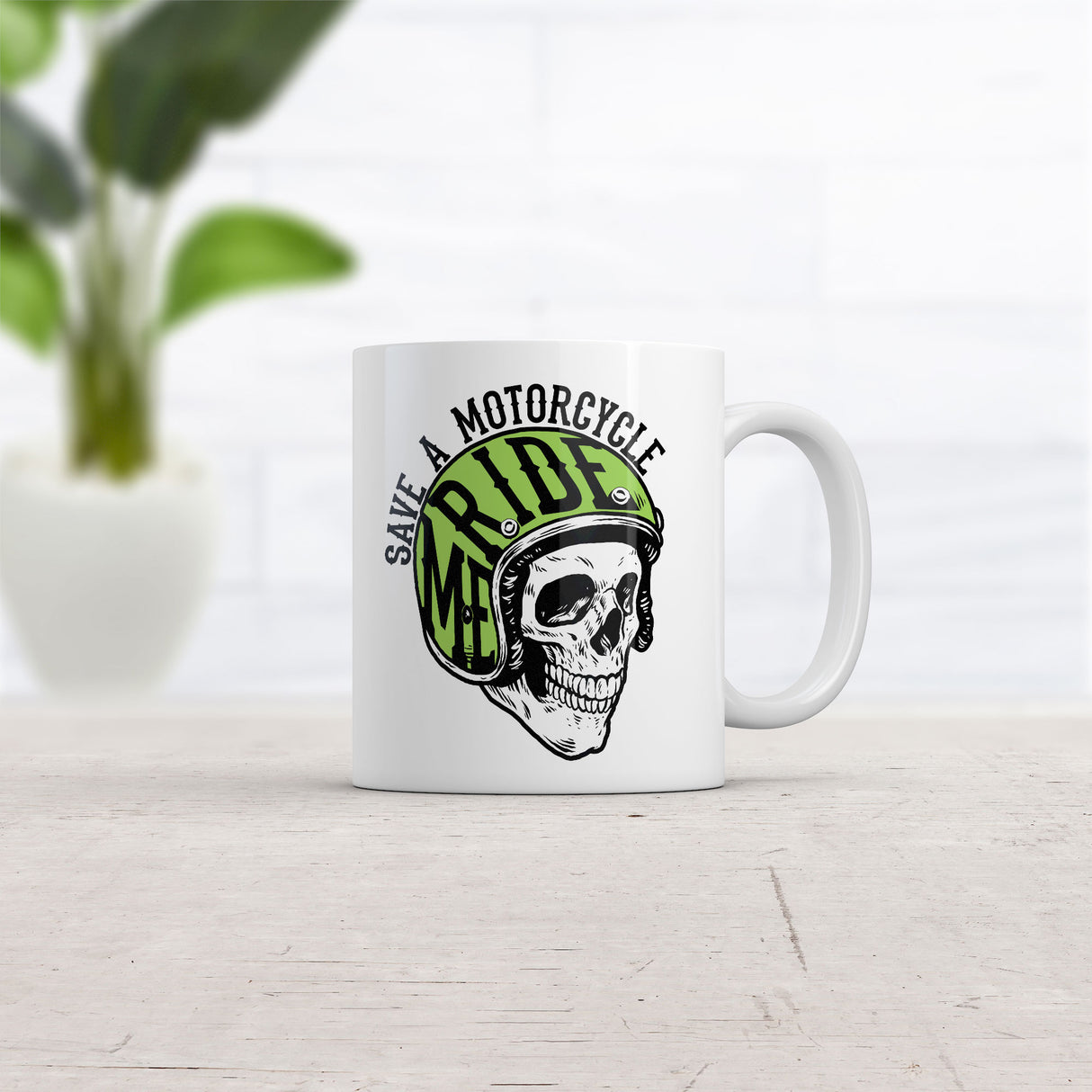 Save A Motorcycle Ride Me Mug Funny Sarcastic Mechanic Graphic Novelty Coffee Cup-11oz