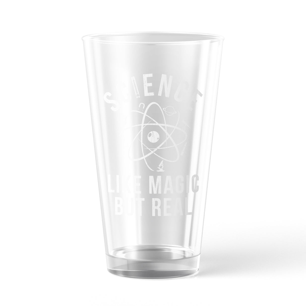 Science Like Magic But Real Pint Glass Funny Nerdy Teacher Joke Novelty Cup-16 oz