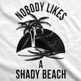 Womens Shady Beach Funny Tees Sleeveless Tops Gym Workout Lifting Novelty Fitness Tank