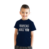 Youth Sharks Will Kill You Funny Shark T shirt Sarcasm Novelty Offensive Shirts