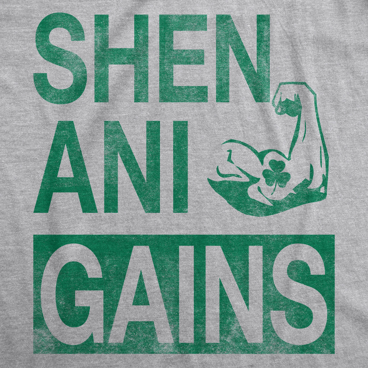 Mens ShenaniGains Funny Workout Saint Patricks Day T Shirt St Patty Shamrock