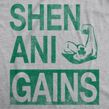 Mens ShenaniGains Funny Workout Saint Patricks Day T Shirt St Patty Shamrock