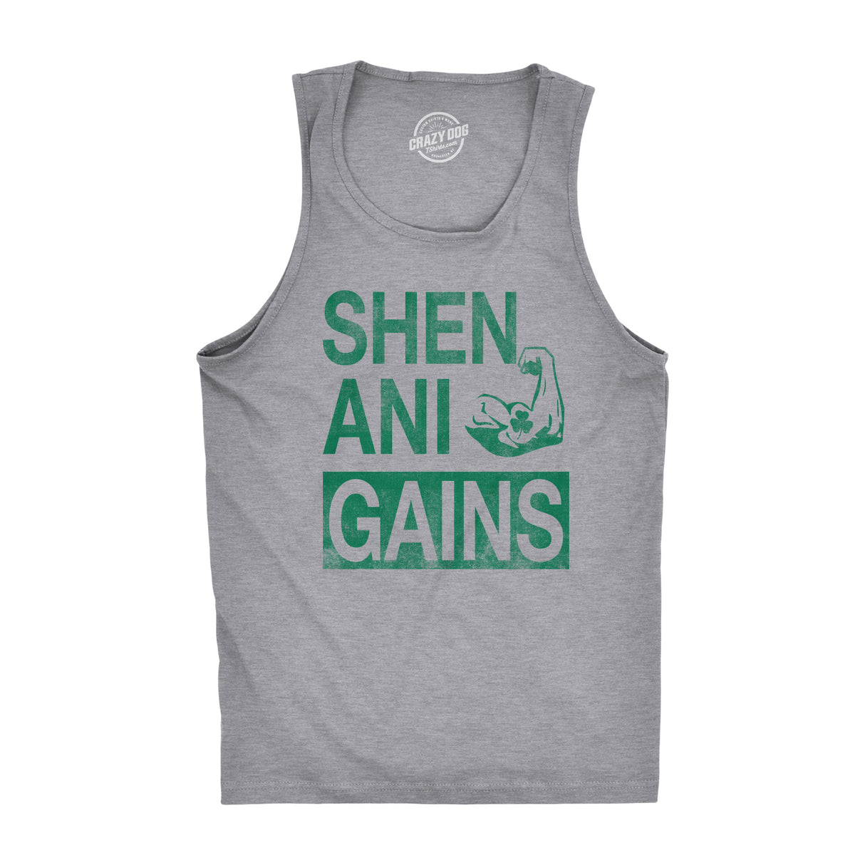 Mens ShenaniGains Funny Workout Saint Patricks Day T Shirt St Patty Shamrock