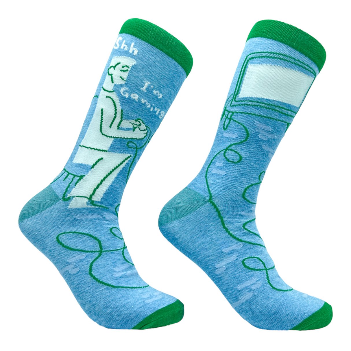 Funny Mens Video Game Socks Hilarious Gaming Footwear for Retro or Modern Gamer