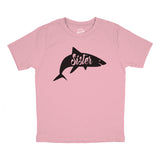 Youth Sister Shark Tshirt Funny Beach Summer Vacation Family Tee For Kids