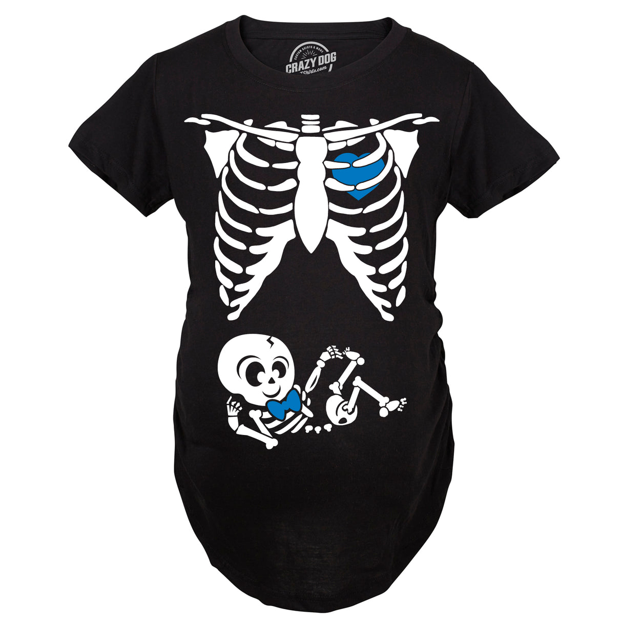 Maternity Baby Girl Skeleton Cute Halloween Pregnancy Bump Tshirt