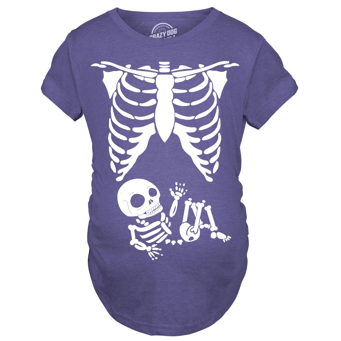 Maternity Skeleton Baby T Shirt Funny Cute Pregnancy Halloween Tee Announcement