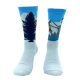 Men's Ski Ya Later Socks Funny Skiing Lodge Mountain Vacation Joke Footwear