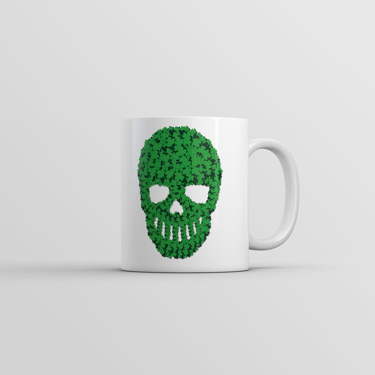 Skull Of Clovers Mug Funny St Patricks Day Graphic Coffee Cup-11oz