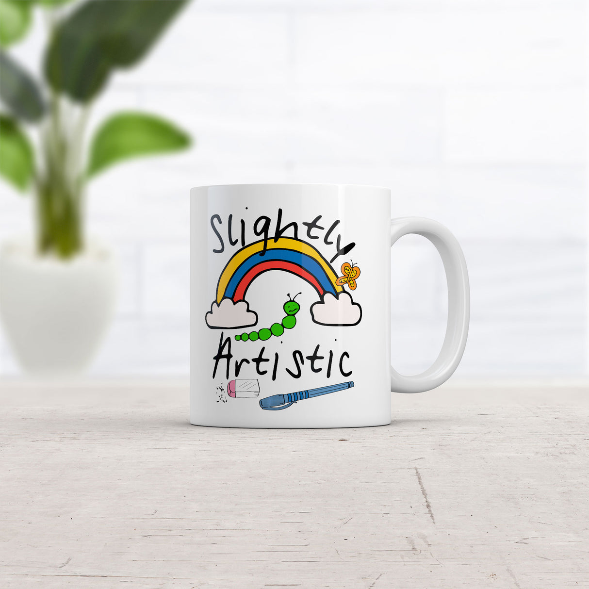 Slightly Artistic Mug Funny Sarcastic Art Graphic Novelty Coffee Cup-11oz