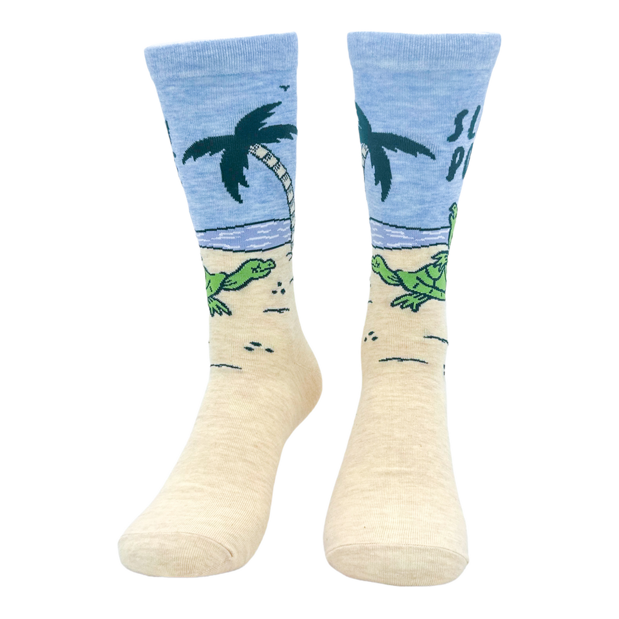 Men's Slow Poke Socks Funny Offensive Turtle Beach Sex Joke Footwear