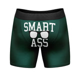 Mens Smart Ass Boxer Briefs Funny Sarcastic Butt Hilarious Gag Gift Novelty Underwear