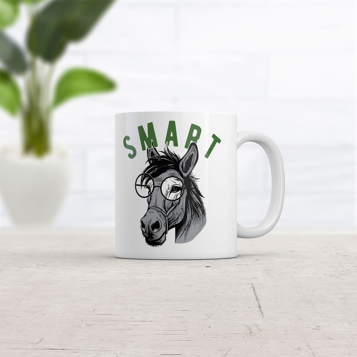 Smart Ass Mug Funny Sarcastic Donkey Graphic Coffee Cup-11oz