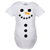 Maternity Snowman Buttons Funny Pregnancy Bump Tee Cute Christmas T shirt