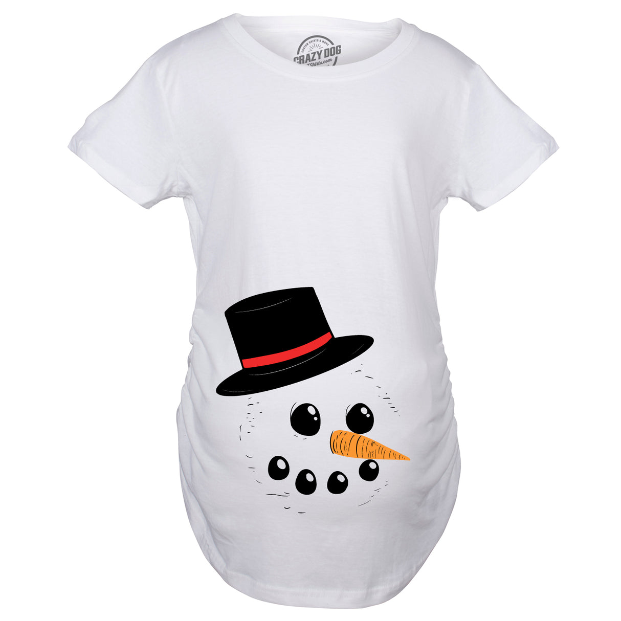 Maternity Snowman Face Announcement Pregnancy Funny Christmas Pregnancy T shirt