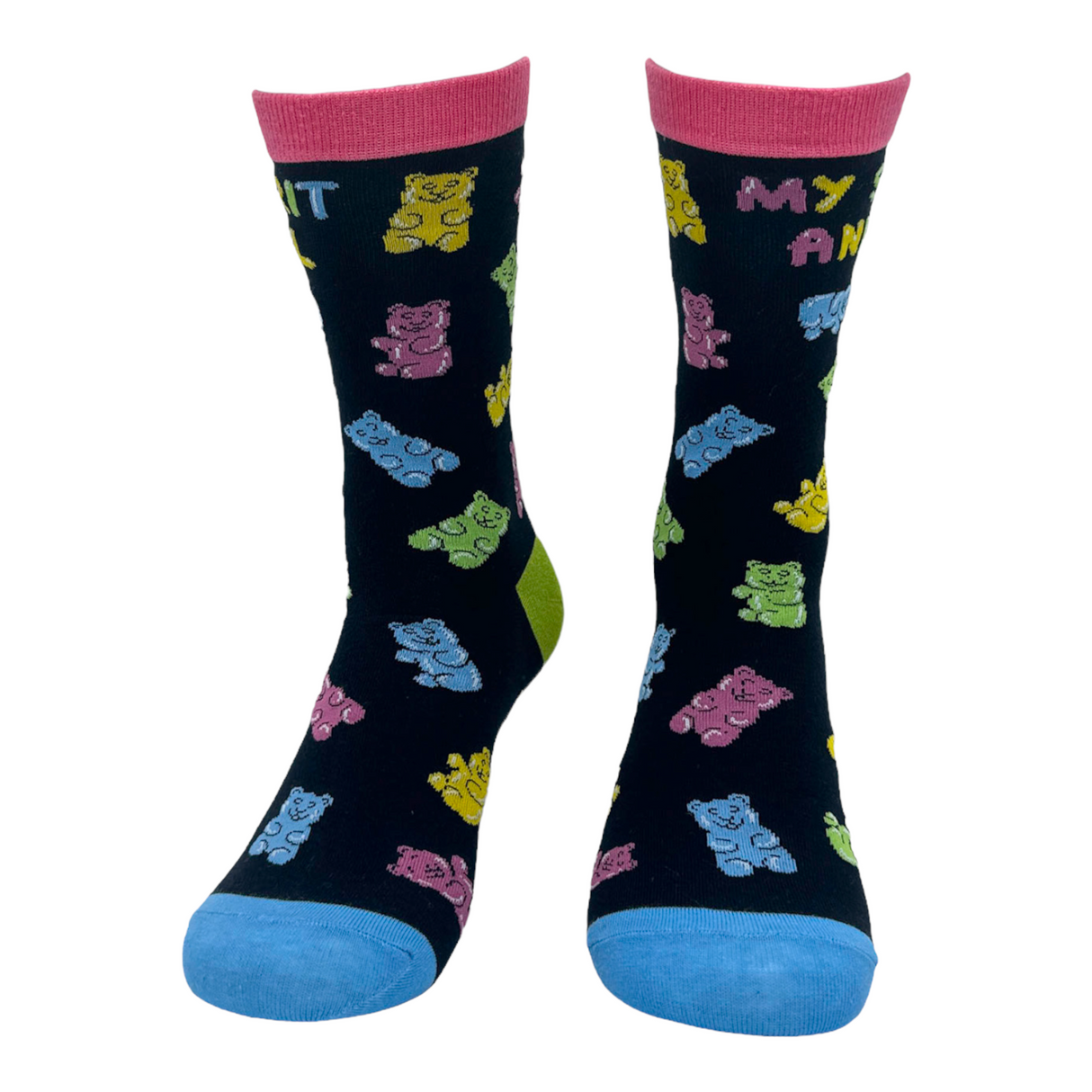 Women's My Spirit Animal Gummy Bear Socks Funny Cute Colorful Candy Footwear