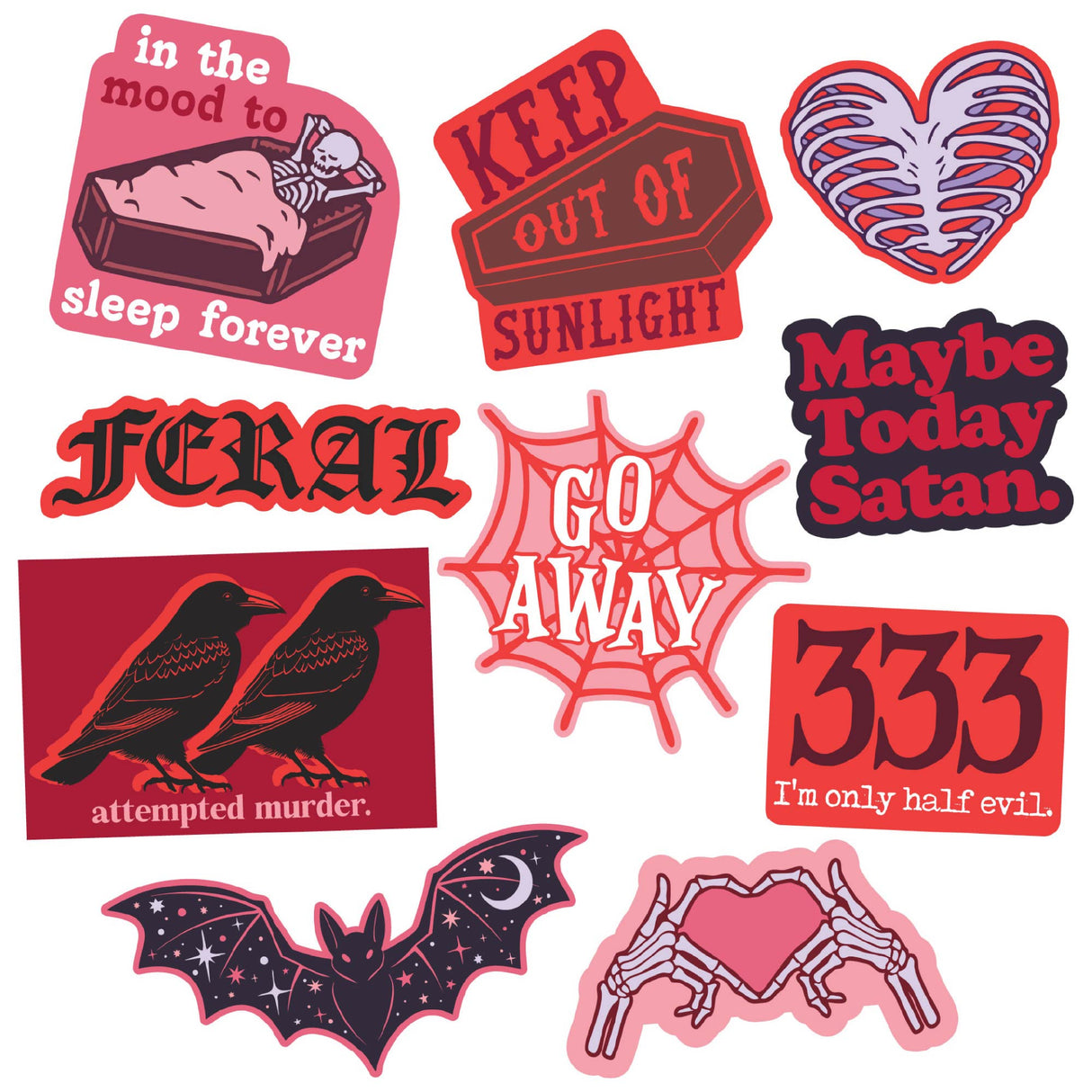 Spooky Sticker Extra Large Stickers for Adults Funny Adhesives with Memes