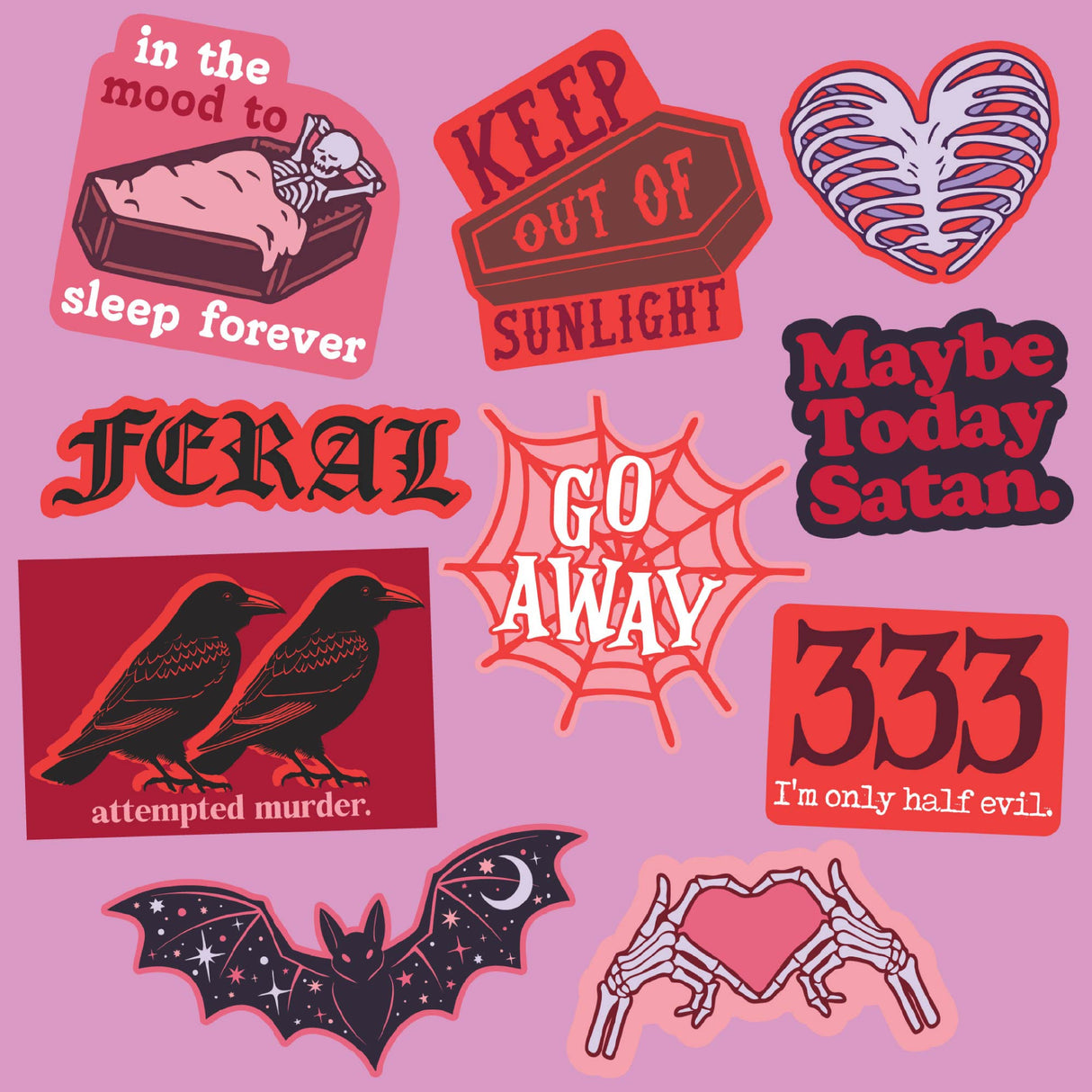 Spooky Sticker Extra Large Stickers for Adults Funny Adhesives with Memes