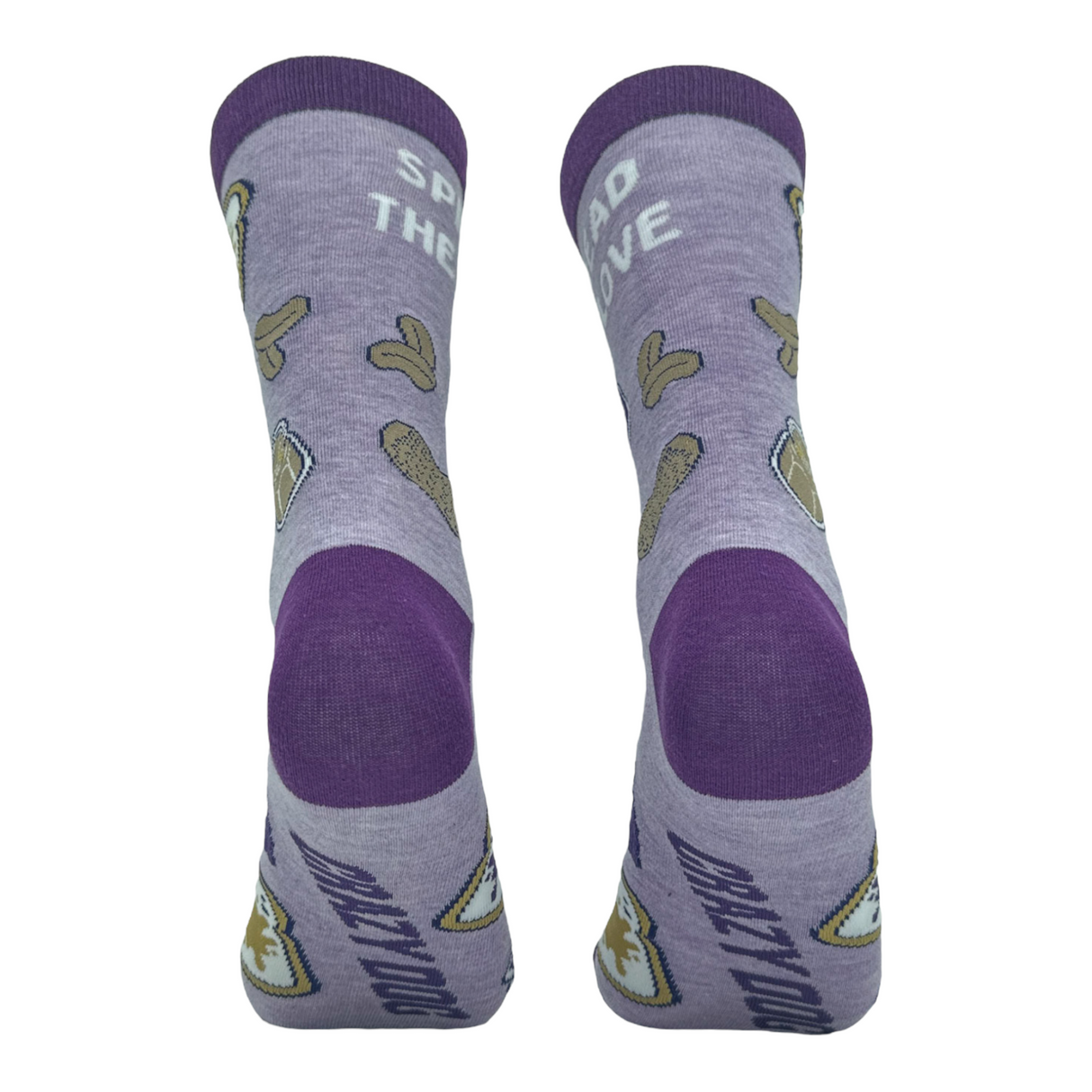 Women's Spread The Love Socks Funny Peanut Butter Jelly Sandwich Novelty Footwear