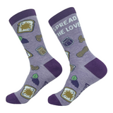 Women's Spread The Love Socks Funny Peanut Butter Jelly Sandwich Novelty Footwear