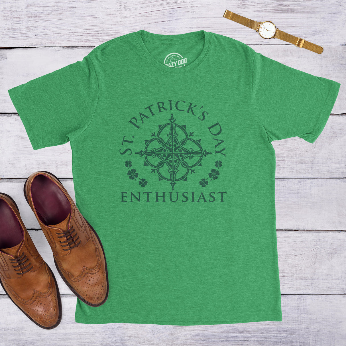 Mens St Patrick's Day Enthusiast Tshirt Funny Saint Patrick Day T-shirt Joke