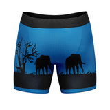 Mens Stop Staring At My Elephant Boxer Briefs Funny Animal Underwear Elephant Joke