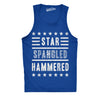 Mens Star Spangled Hammered Funny Shirts Workout Sleeveless Fitness Tank Top