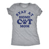 Womens Funny T Shirts Stay At Home Cat Mom Sarcastic Kitty Graphic Tee For Ladies