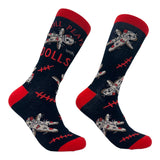 Women's Still Plays With Dolls Socks Funny Creepy Voodoo Curse Joke Footwear