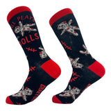 Women's Still Plays With Dolls Socks Funny Creepy Voodoo Curse Joke Footwear