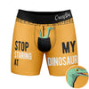 Mens Stop Staring At My Dinosaur Boxers Funny Sarcastic Sexual Joke Novelty Underwear For Guys