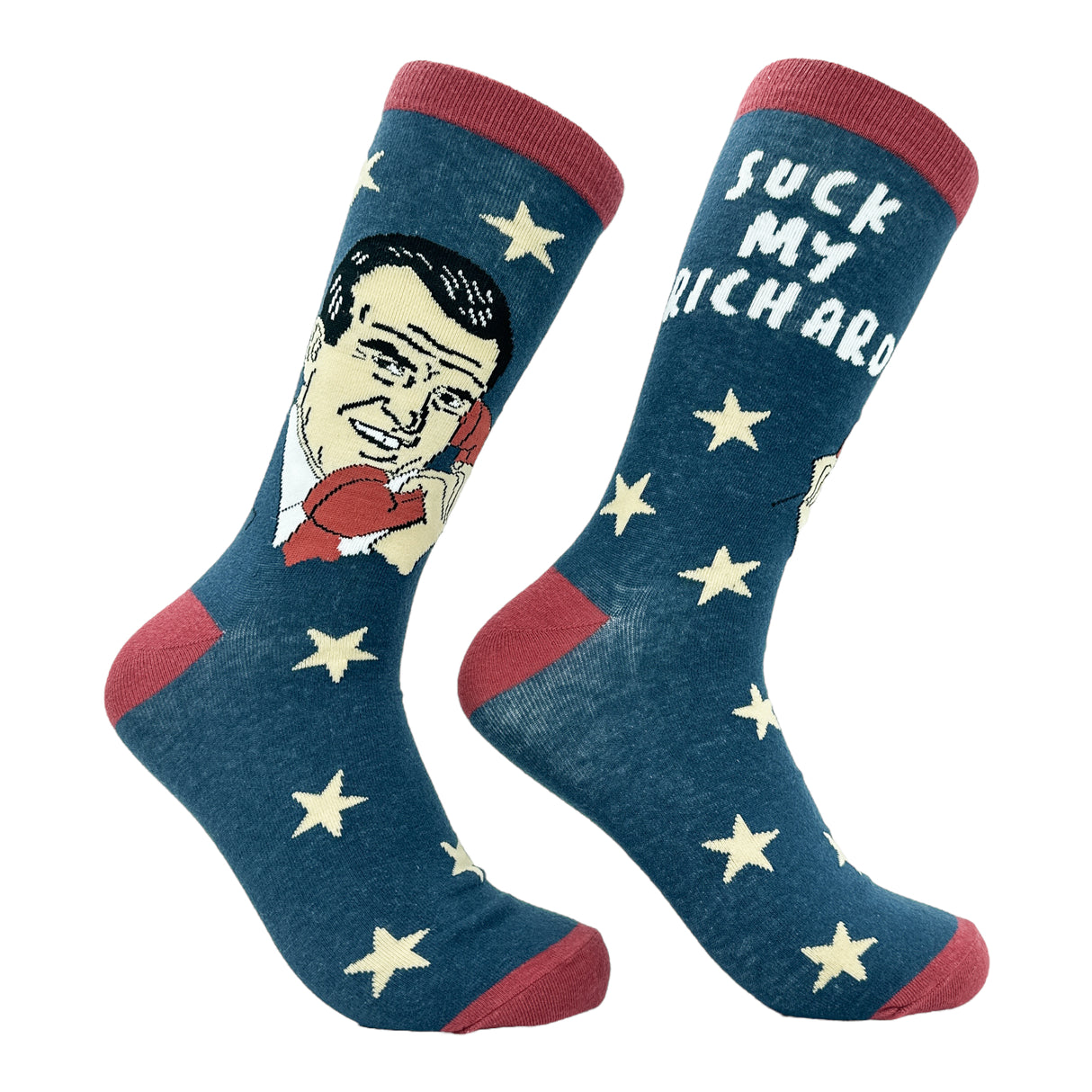 Men's Suck My Richard Socks Funny Offensive Nixon Sex Joke Footwear