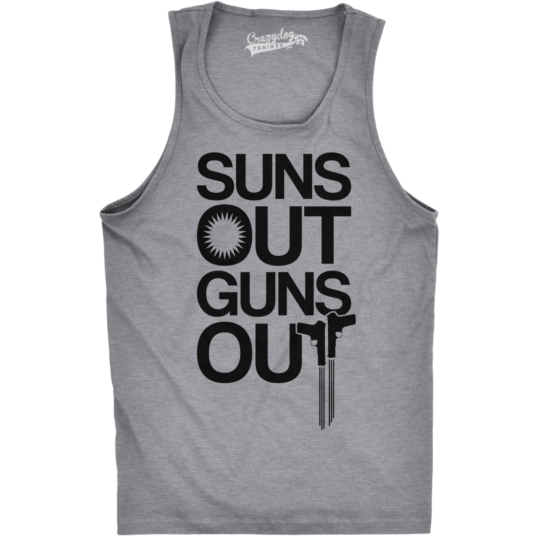 Mens Suns Out Guns Out Tank Funny Workout Tanks Hilarious Gym Shirt