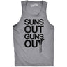 Mens Suns Out Guns Out Tank Funny Workout Tanks Hilarious Gym Shirt
