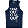 Mens Suns Out Guns Out Tank Funny Workout Tanks Hilarious Gym Shirt