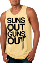 Mens Suns Out Guns Out Tank Funny Workout Tanks Hilarious Gym Shirt