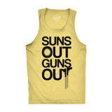 Mens Suns Out Guns Out Tank Funny Workout Tanks Hilarious Gym Shirt